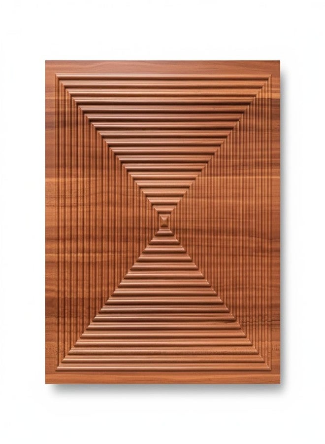 ASKCREW 3D Decorative PVC Wall Panel 20x20 Inch - Wooden Texture Check Pattern, Non-Self Adhesive, Waterproof Wall Tile for Living Room & Office Walls - Image 1